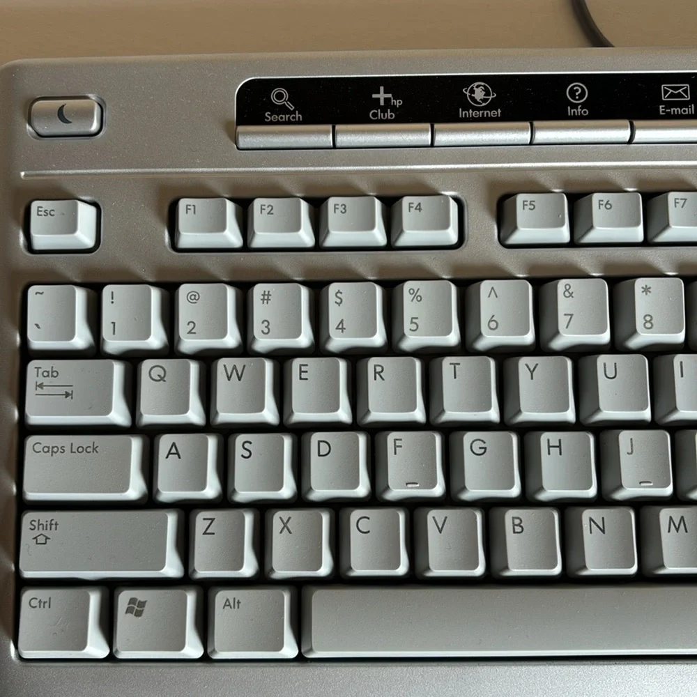 HP 5187 Silver Multimedia Keyboard W/ Media Player Controls